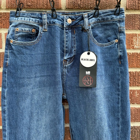 I&M Denim Black Label NWT High Rise Flare Dark Wash Women’s Jeans Size 29 - Picture 2 of 15